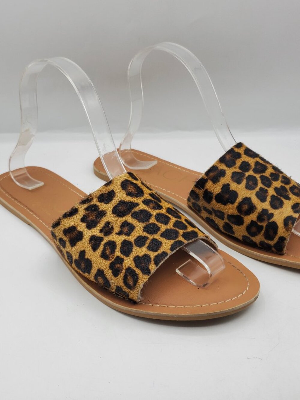 BEACH by MATISSE CABANA LEATHER LEOPARD SLIDES